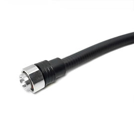 RF 2 Meter 1/2" Super Flexible Jumper Cable With Mini DIN 4.3-10 Male To 4.3-10 Male Right Angel